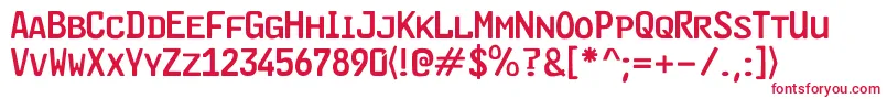 WagenLdr Font – Red Fonts on White Background