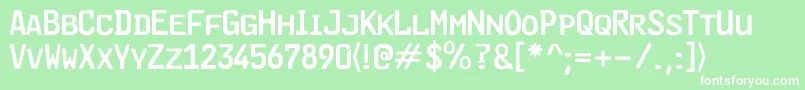 WagenLdr Font – White Fonts on Green Background