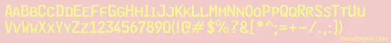WagenLdr Font – Yellow Fonts on Pink Background