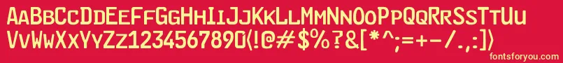 WagenLdr Font – Yellow Fonts on Red Background