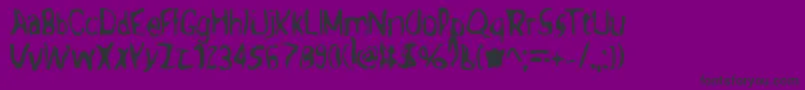 Trippingonacid-Schriftart – Schwarze Schriften auf violettem Hintergrund