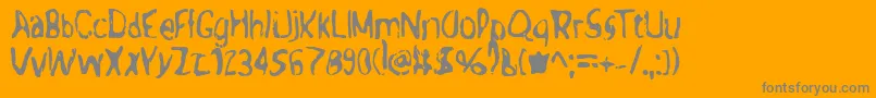 Trippingonacid-Schriftart – Graue Schriften auf orangefarbenem Hintergrund