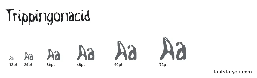 Größen der Schriftart Trippingonacid