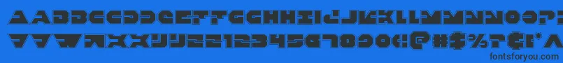 Шрифт Triggermanpro – чёрные шрифты на синем фоне