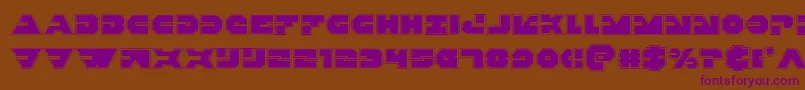 Triggermanpro Font – Purple Fonts on Brown Background