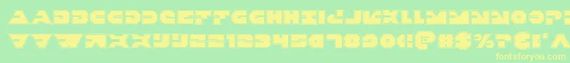 Triggermanpro Font – Yellow Fonts on Green Background