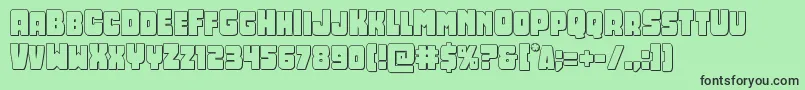 Opusmundi3D Font – Black Fonts on Green Background