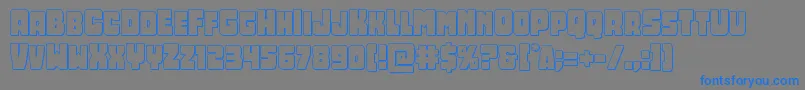 Police Opusmundi3D – polices bleues sur fond gris