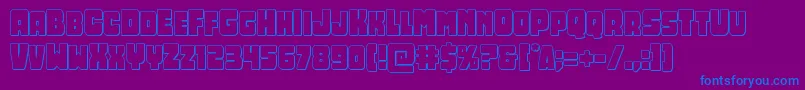 Opusmundi3D Font – Blue Fonts on Purple Background