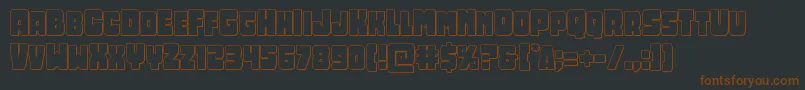 Opusmundi3D-fontti – ruskeat fontit mustalla taustalla