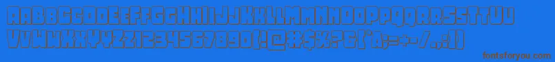 Opusmundi3D-fontti – ruskeat fontit sinisellä taustalla