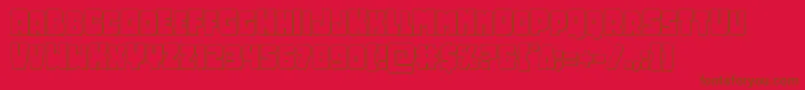 Opusmundi3D Font – Brown Fonts on Red Background