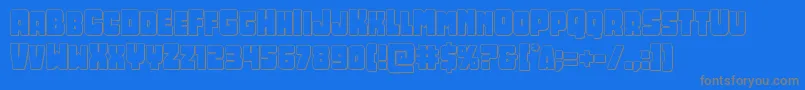 Opusmundi3D Font – Gray Fonts on Blue Background