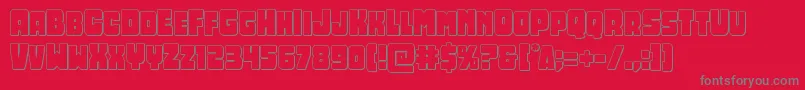 Opusmundi3D Font – Gray Fonts on Red Background