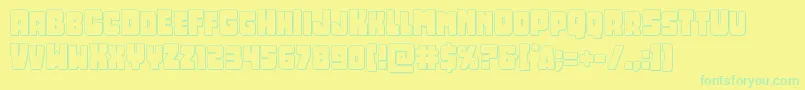 Opusmundi3D Font – Green Fonts on Yellow Background