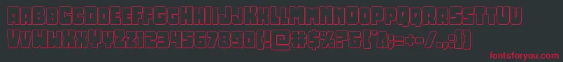 Шрифт Opusmundi3D – красные шрифты на чёрном фоне