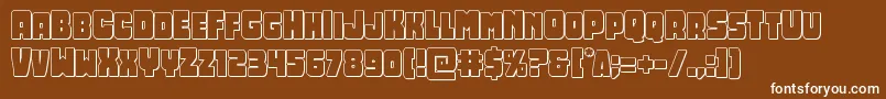 Opusmundi3D Font – White Fonts on Brown Background
