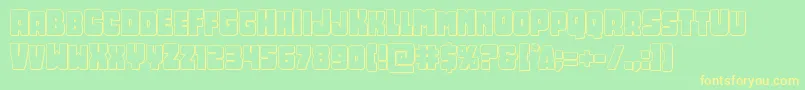 Opusmundi3D Font – Yellow Fonts on Green Background