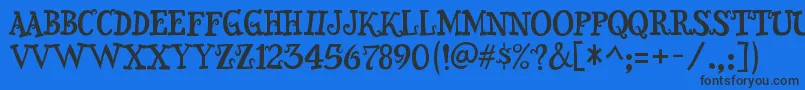 Подробнее о шрифте SnidelyRegular Шрифт SnidelyRegular – чёрные шрифты на синем фоне