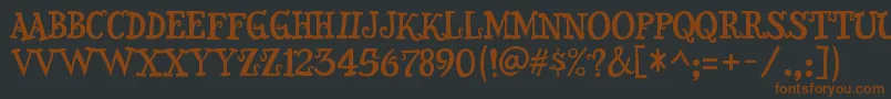 SnidelyRegular Font – Brown Fonts on Black Background