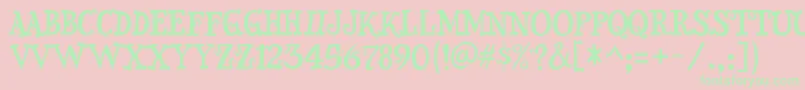 SnidelyRegular Font – Green Fonts on Pink Background