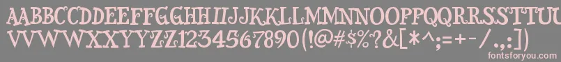 SnidelyRegular Font – Pink Fonts on Gray Background