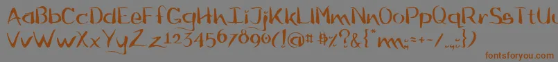 Flow ffy Font – Brown Fonts on Gray Background