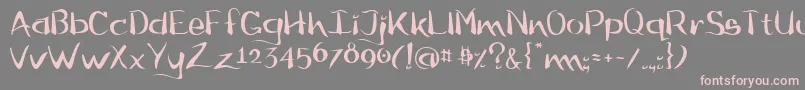 Flow ffy Font – Pink Fonts on Gray Background