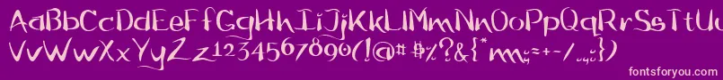 fuente Flow ffy – Fuentes Rosadas Sobre Fondo Morado