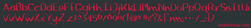 Flow ffy Font – Red Fonts on Black Background