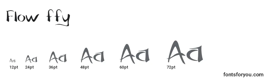 Größen der Schriftart Flow ffy