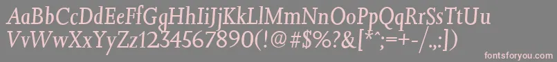 JessicaserialItalic Font – Pink Fonts on Gray Background