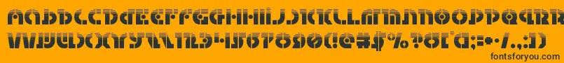 Questlokhalf Font – Black Fonts on Orange Background