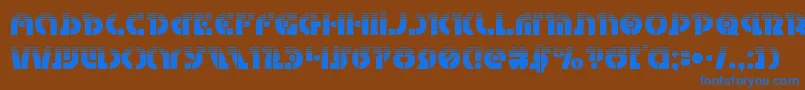 Шрифт Questlokhalf – синие шрифты на коричневом фоне