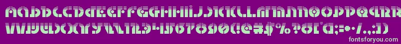 Questlokhalf-Schriftart – Grüne Schriften auf violettem Hintergrund