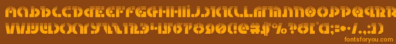 Questlokhalf Font – Orange Fonts on Brown Background
