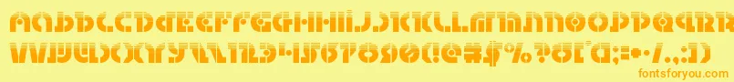 Questlokhalf Font – Orange Fonts on Yellow Background