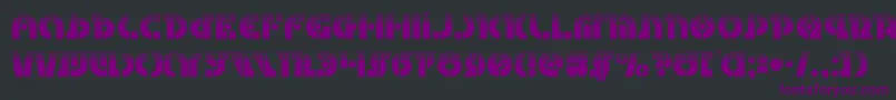 フォントQuestlokhalf – 黒い背景に紫のフォント