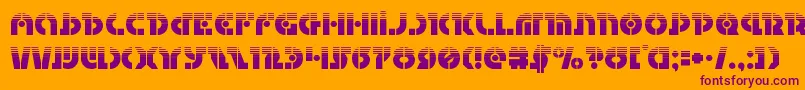 Questlokhalf Font – Purple Fonts on Orange Background