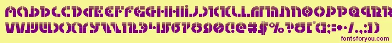 Questlokhalf Font – Purple Fonts on Yellow Background