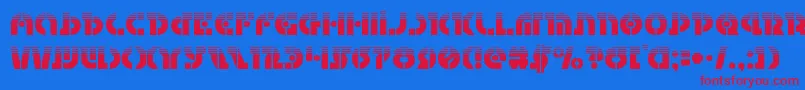 Questlokhalf Font – Red Fonts on Blue Background