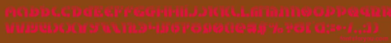 Questlokhalf Font – Red Fonts on Brown Background