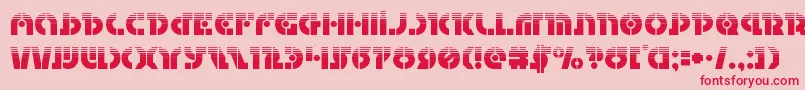 Questlokhalf-Schriftart – Rote Schriften auf rosa Hintergrund