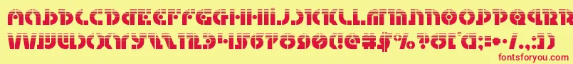 Questlokhalf Font – Red Fonts on Yellow Background