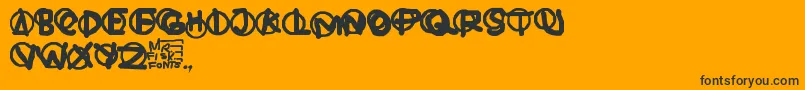 Hardware Font – Black Fonts on Orange Background