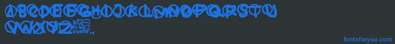 Hardware Font – Blue Fonts on Black Background