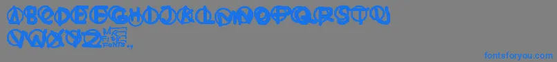 Hardware Font – Blue Fonts on Gray Background