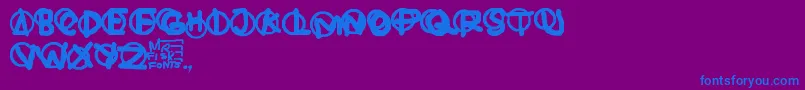 Шрифт Hardware – синие шрифты на фиолетовом фоне