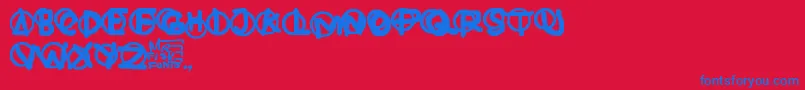 Hardware Font – Blue Fonts on Red Background