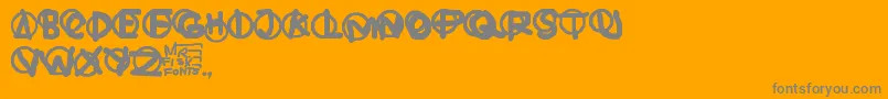 Hardware Font – Gray Fonts on Orange Background